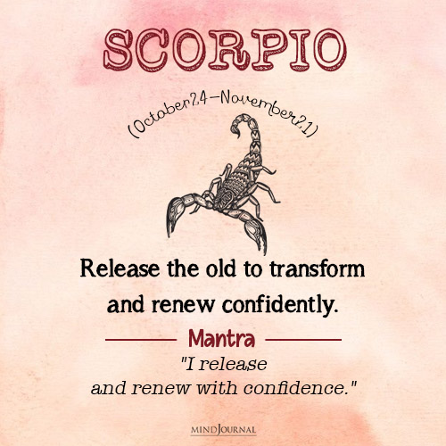 Scorpio Release the old to transform