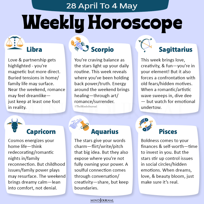 Weekly Horoscope 28 April To 4 May part two