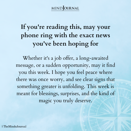 May Your Phone Ring With The Exact News You've Been Hoping For - Affirmation Quotes
