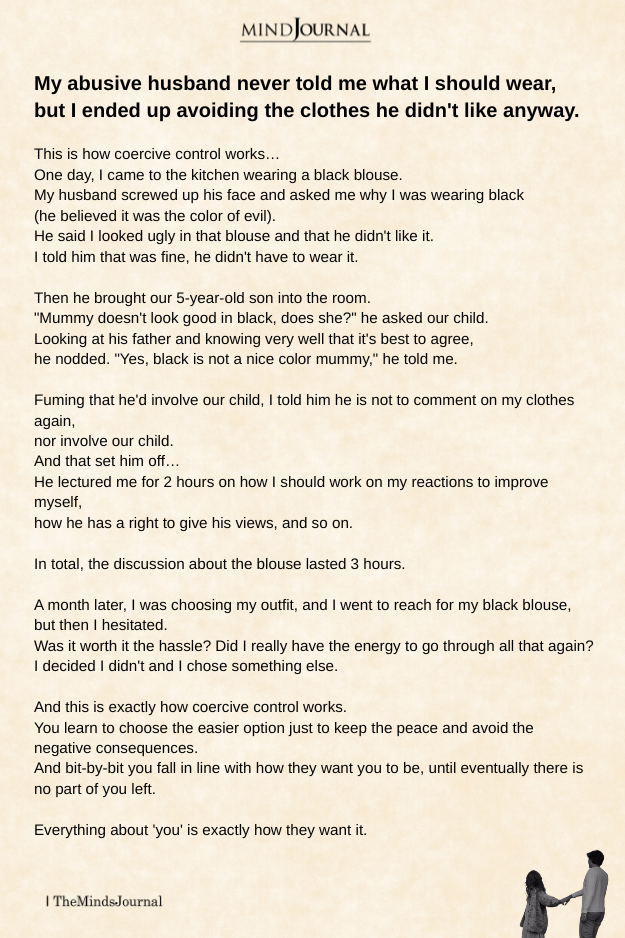 This Is How Coercive Control Works - Toxic Relationship Quotes