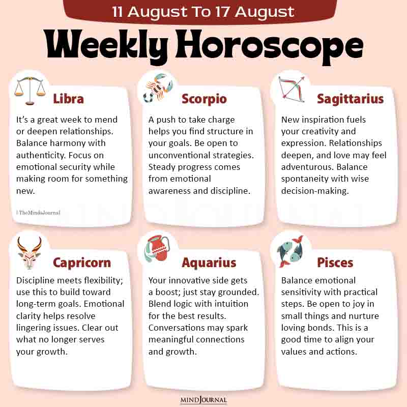 Weekly Horoscope 11 August To 17 August part two