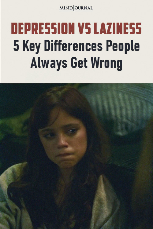 difference between depression and laziness