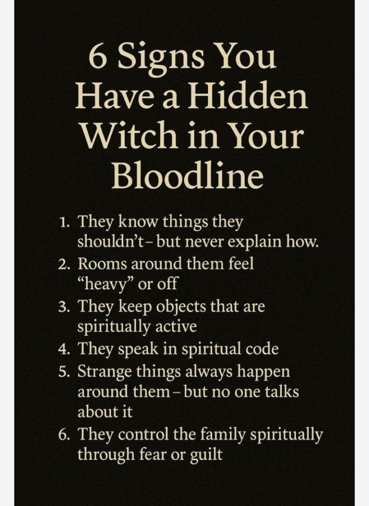 Signs Someone Is a Witch in Your Family