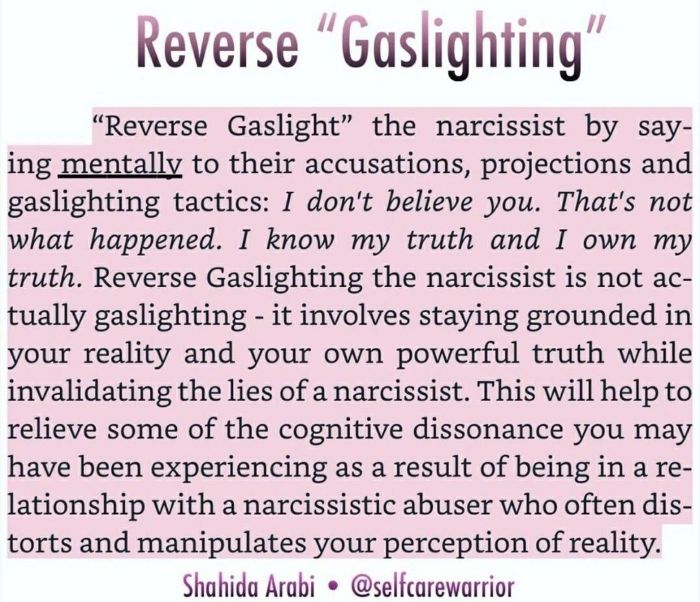 Reverse Gaslighting