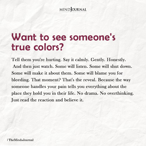 True Colors in Relationships: How Someone Handles Your Pain Reveals Their Character