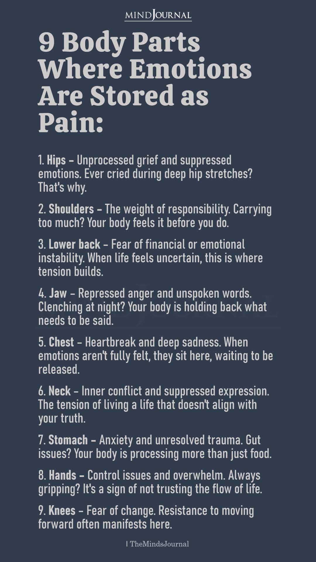 Body Pain and Emotions: How Stored Feelings Show Up in the Body