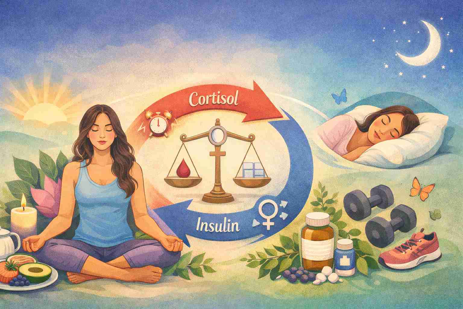 Calming the Cortisol–Insulin Loop: Practical Strategies For Hormonal Balance And PCOS