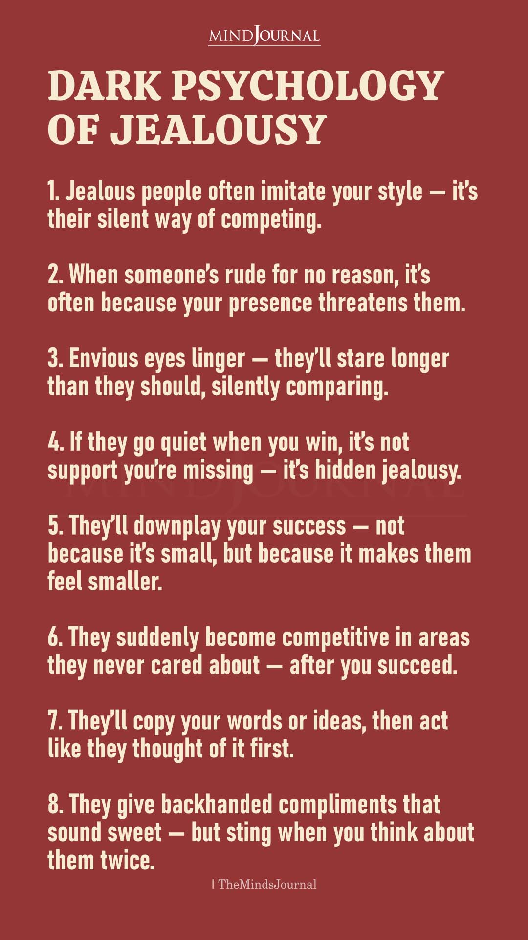 Dark Psychology of Jealousy: Signs Someone Is Secretly Threatened by You