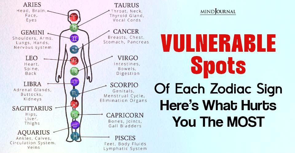 12 Vulnerable Points Of Each Zodiac Sign: What's Yours?