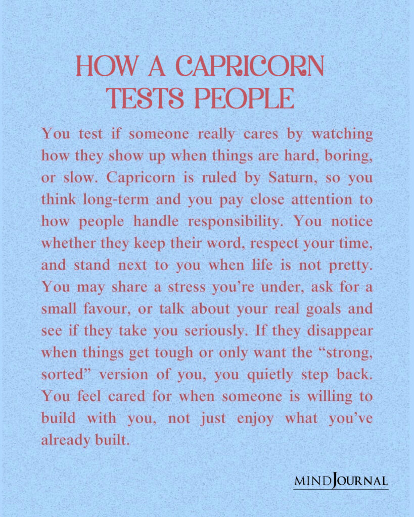 Zodiac Test: How a capricorn tests people