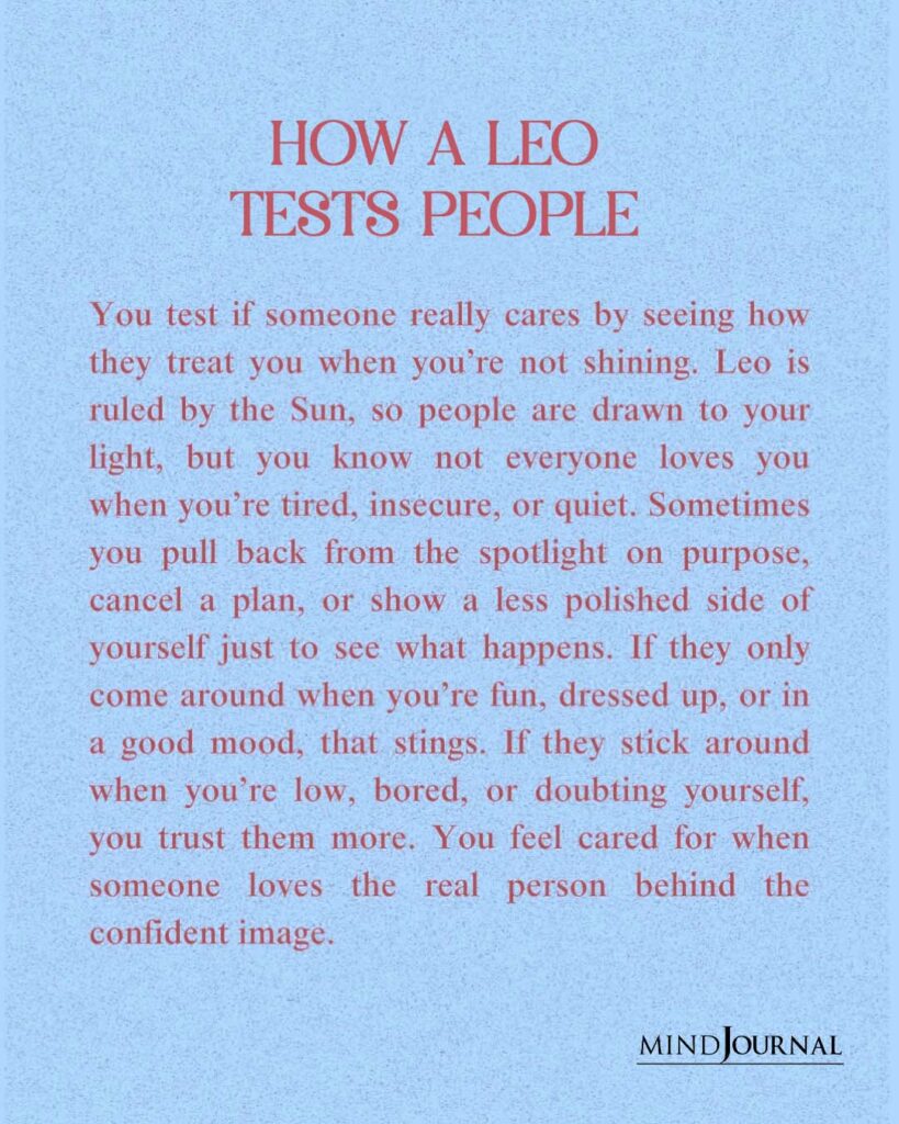 Zodiac Test: How a leo tests people