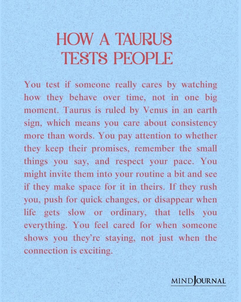 Zodiac Test: How a taurus tests people