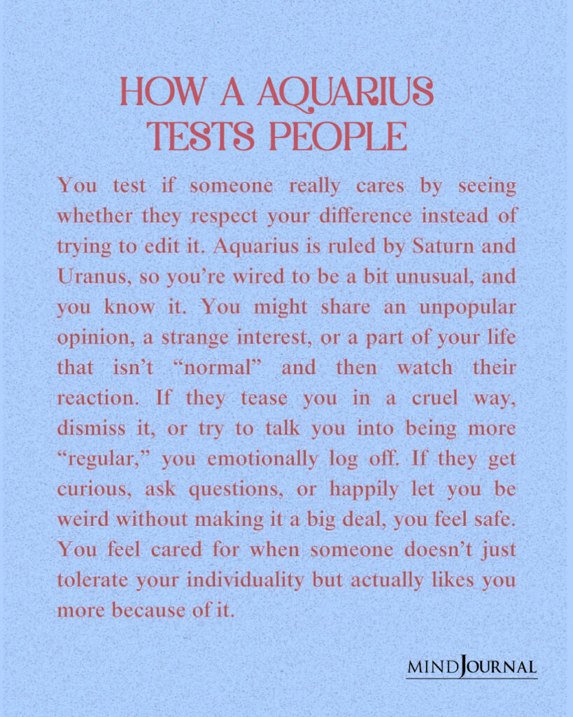 Zodiac Test: How a aquarius tests people