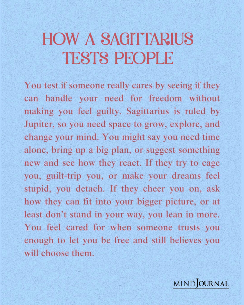 Zodiac Test: How a sagittarius tests people