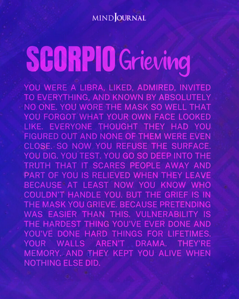 Zodiac Grieve: Why An Scorpio Mourns