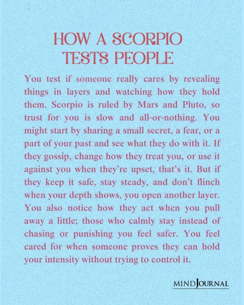Zodiac Test: How a scorpio tests people