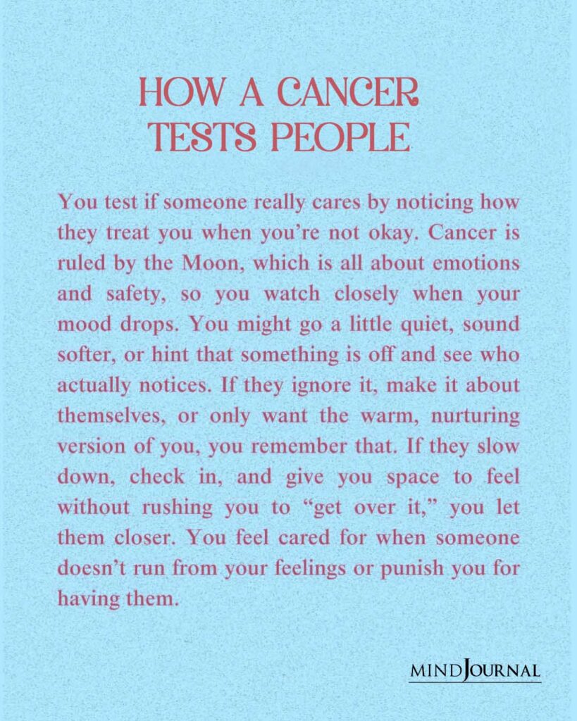 Zodiac Test: How a cancer tests people