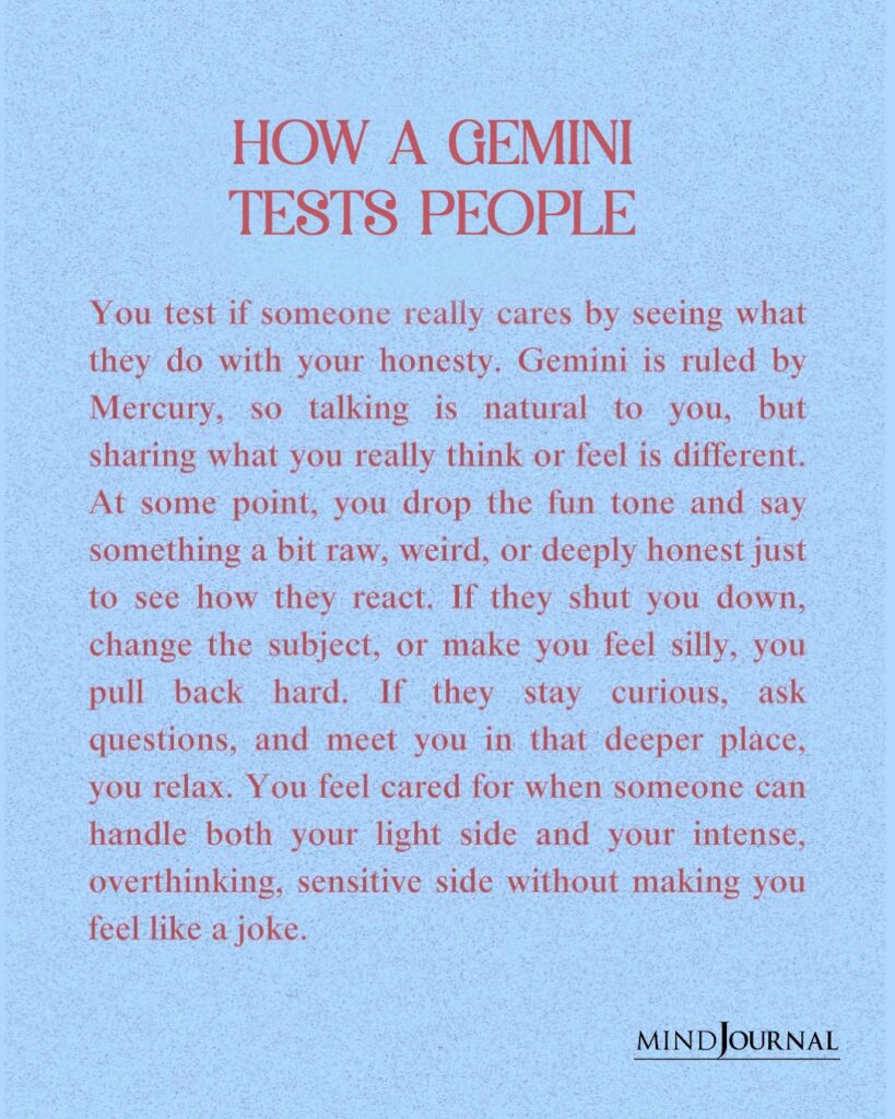 Zodiac Test: How a gemini tests people