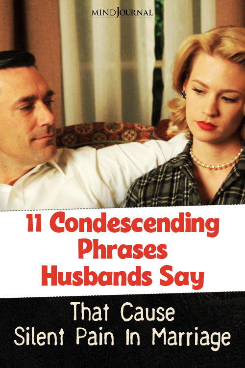 condescending phrases in a relationship