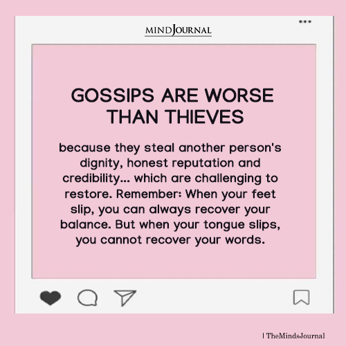 Gossip And Reputation: Why Gossip Is Worse Than Theft