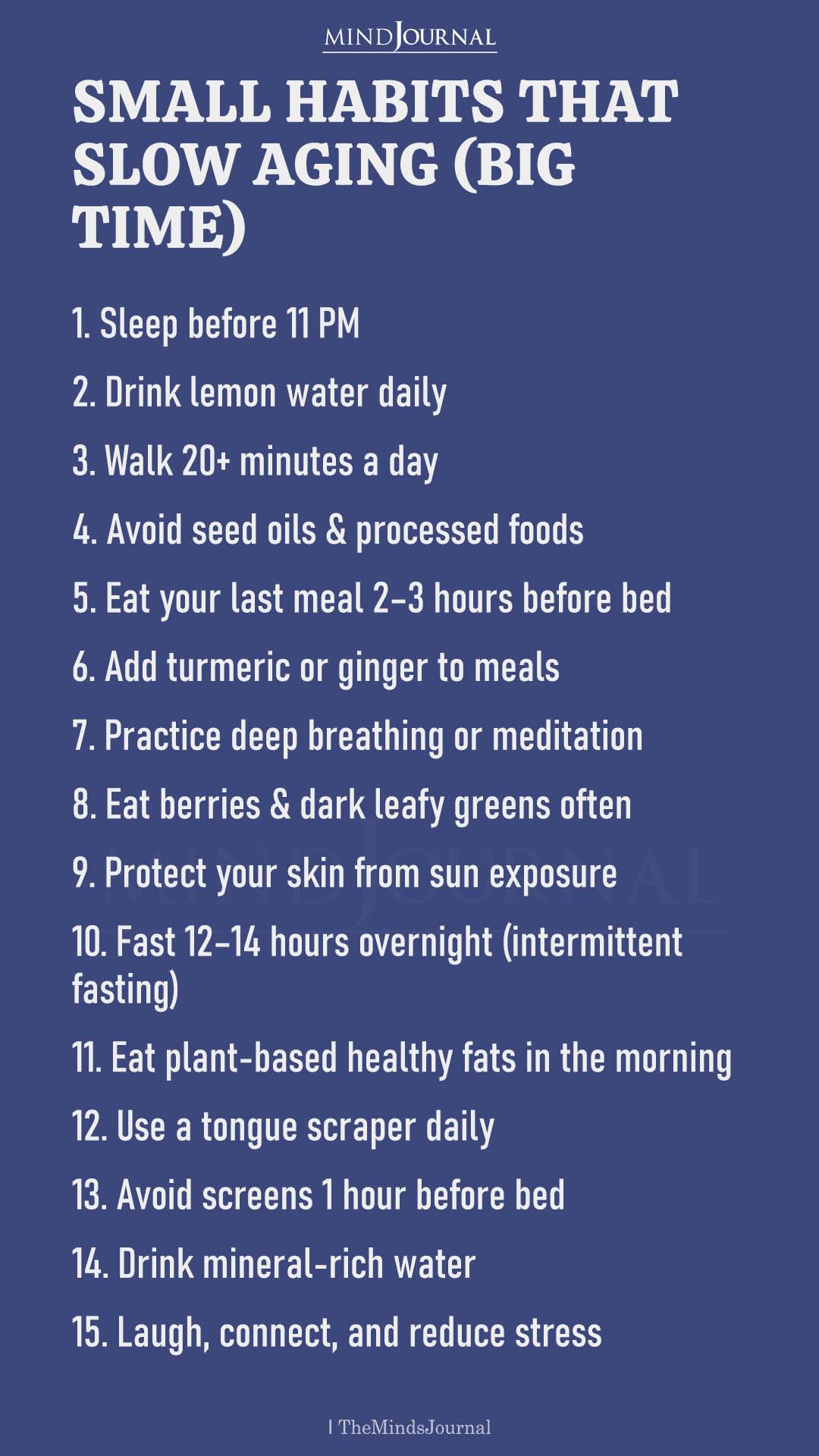 Small Habits That Slow Aging: Daily Anti-Aging Habits That Matter