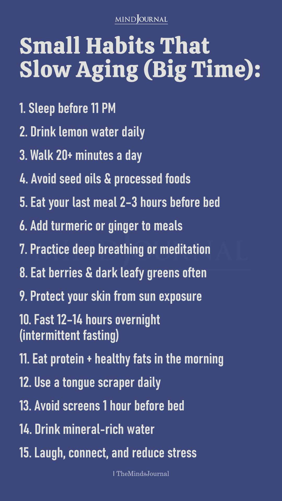 Small Habits That Slow Aging: Daily Anti-Aging Habits That Matter