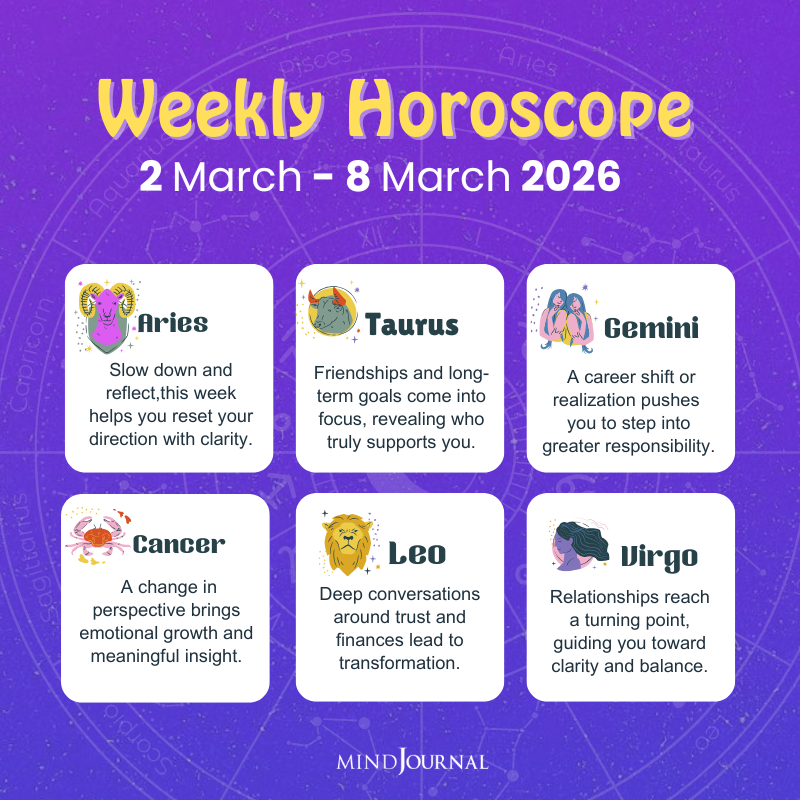 Weekly Horoscope 2 March 8 March 2026 one