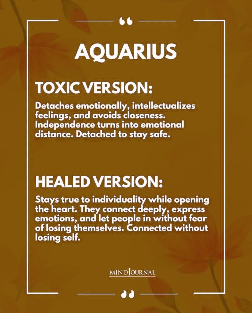Aquarius zodiac sign: Toxic Version Vs Healed Version