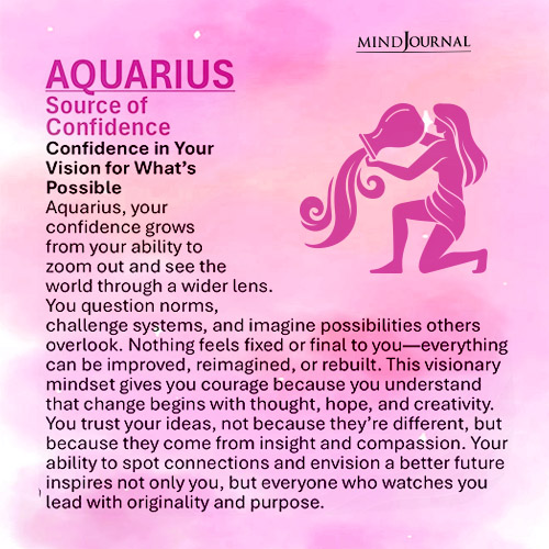 Aquarius source of confidence