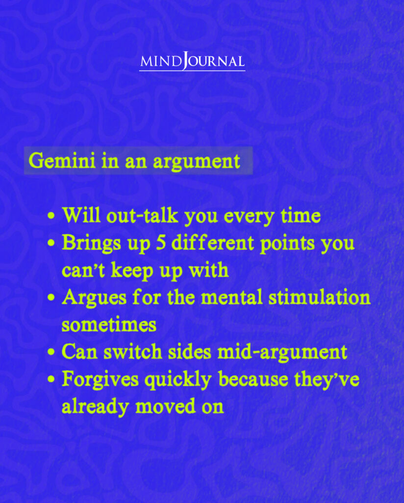 Zodiac Clash Traits: Gemini in an argument