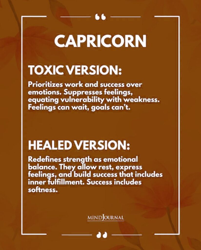 Capricorn zodiac sign: Toxic Version Vs Healed Version