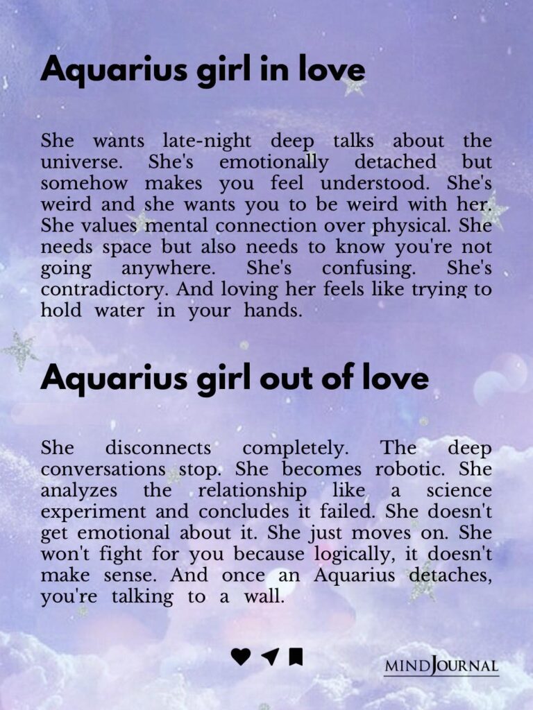 Zodiac Girl Love Traits: How A Aquarius Act In And Out Of Love