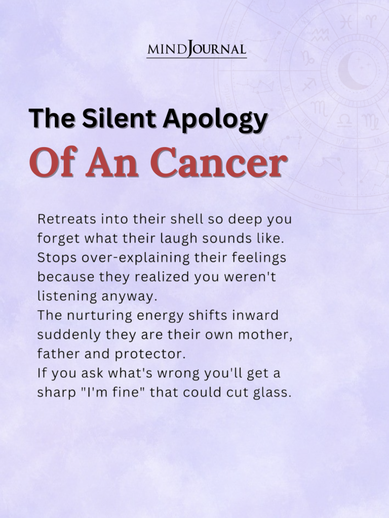 Zodiac Apology: How a Cancer apologizes silently