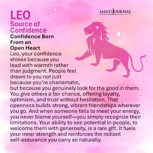 Leo source of confidence