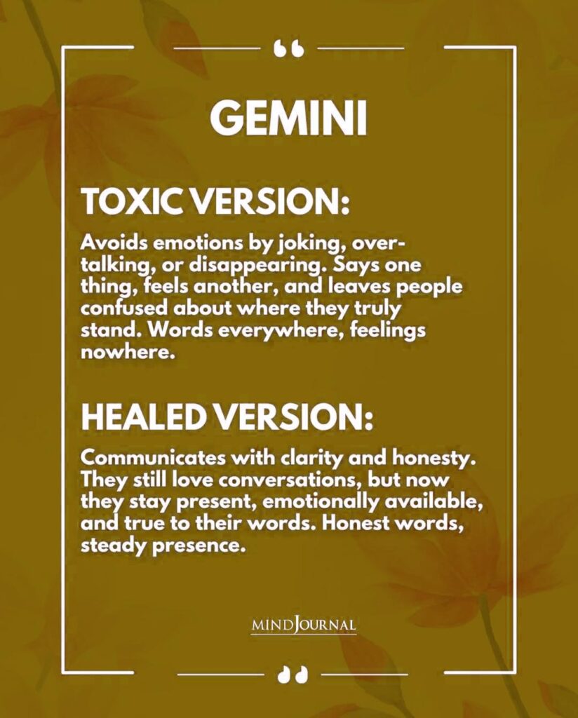 Gemini Zodiac Sign: Toxic Version Vs Healed Version