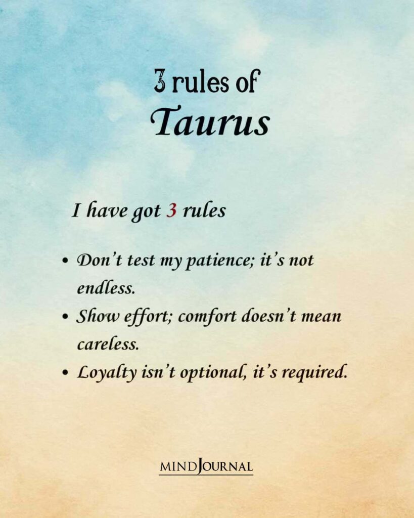 Zodiac Rules: 3 rules of Taurus