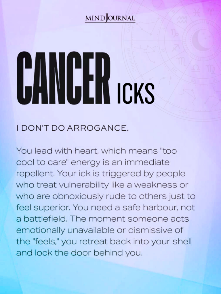 zodiac dislikes: What gives a Cancer ick