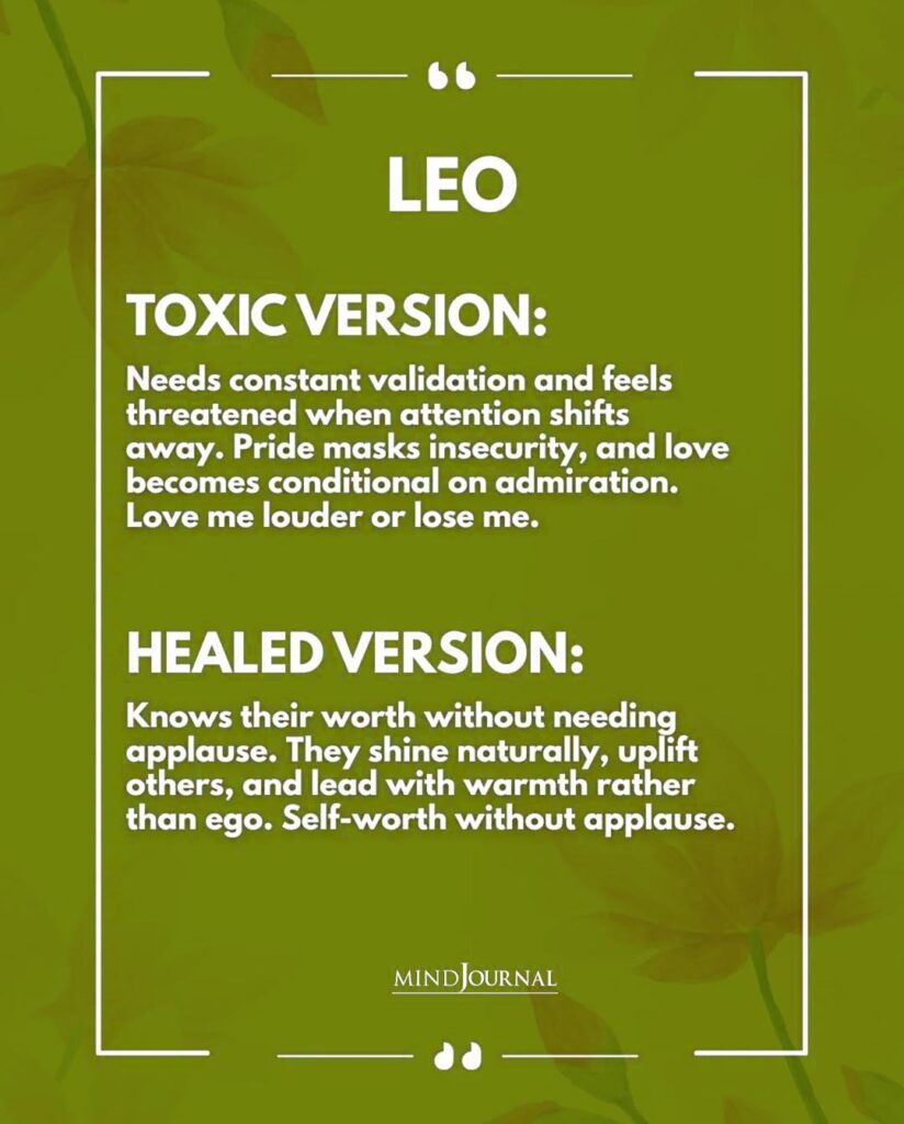 Leo Zodiac Sign: Toxic Version Vs Healed Version