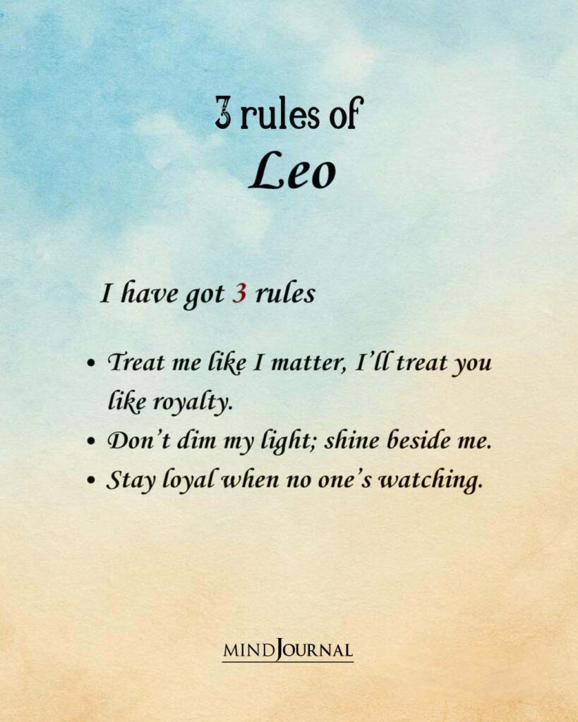 Zodiac Rules: 3 rules of Leo