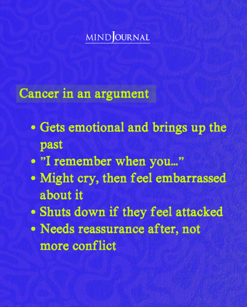 Zodiac Clash Traits: Cancer in an argument