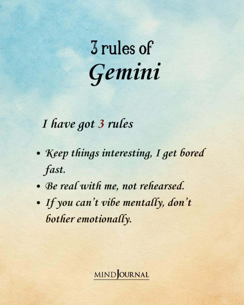 Zodiac Rules: 3 rules of Gemini