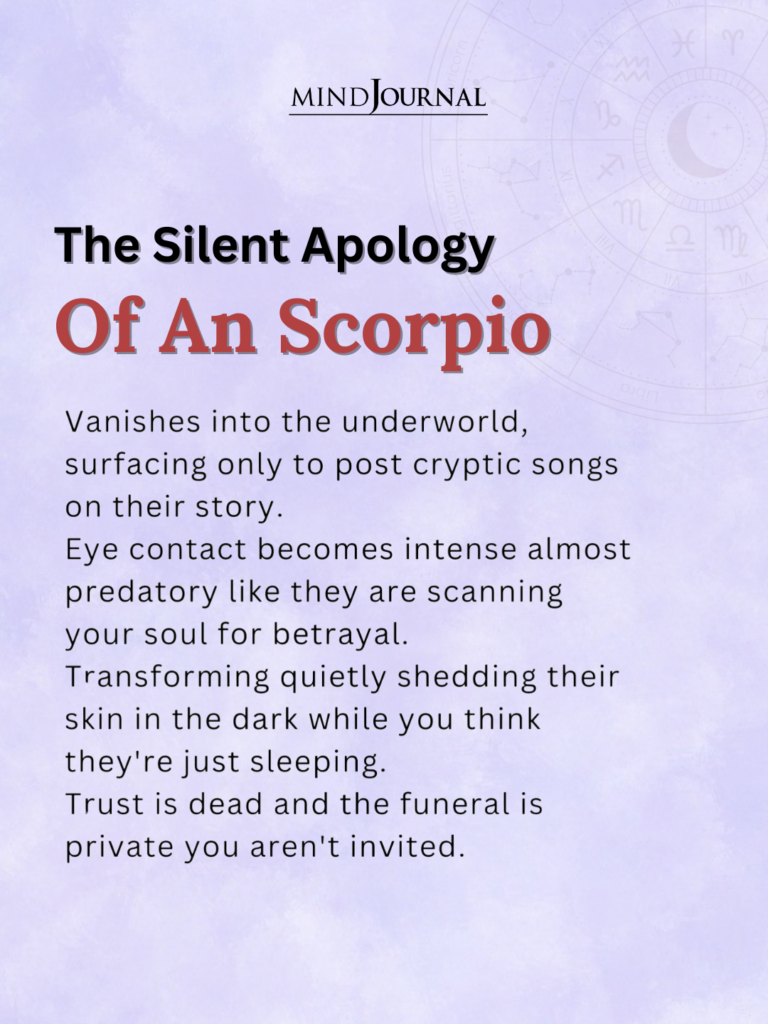 Zodiac Apology: How a Scorpio apologizes silently