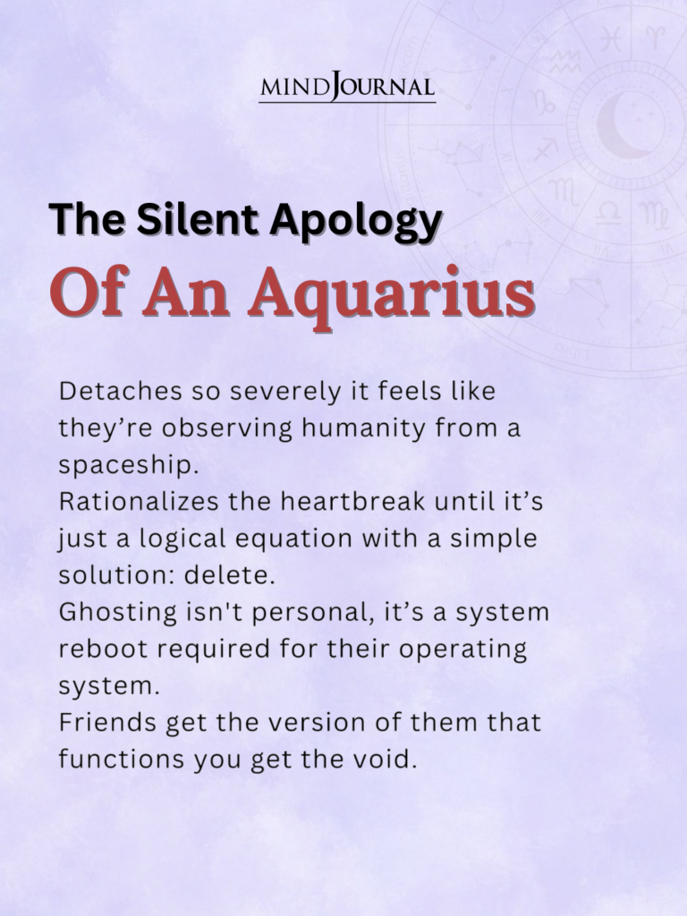 Zodiac Apology: How a Aquarius apologizes silently