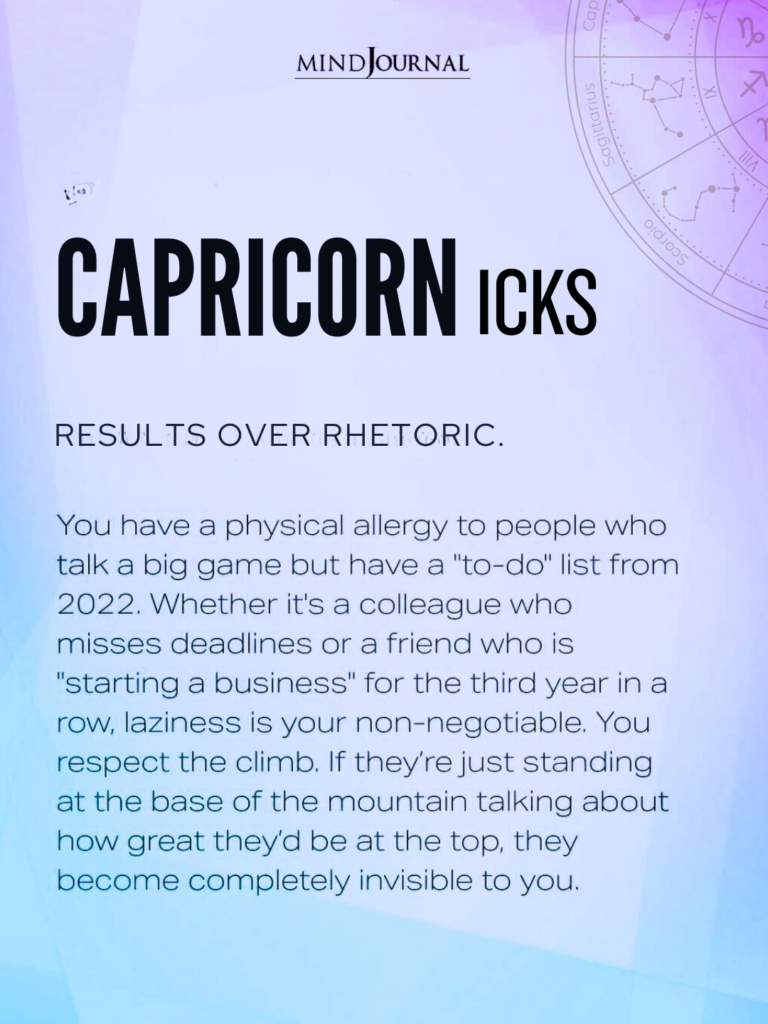 zodiac dislikes: What gives a Capricorn ick