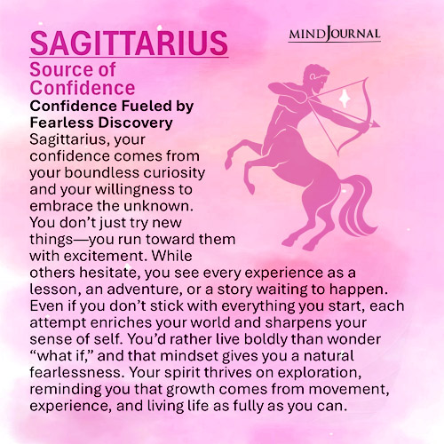 Sagittarius source of confidence