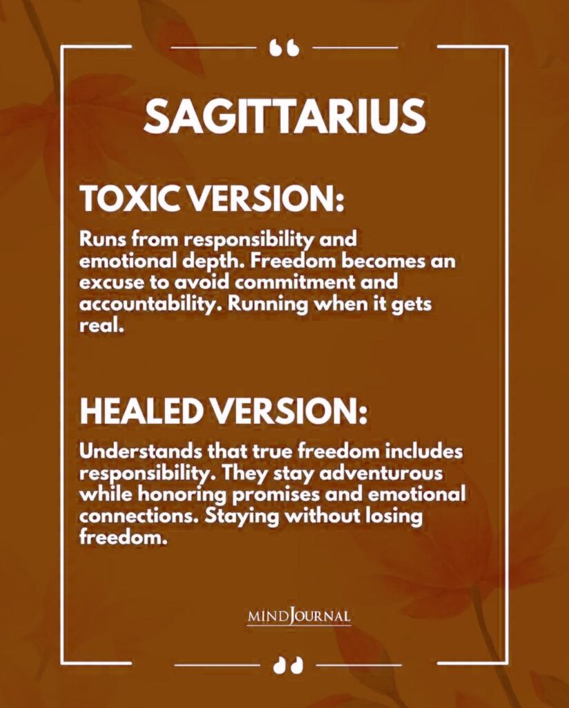 Sagittarius zodiac sign: Toxic Version Vs Healed Version