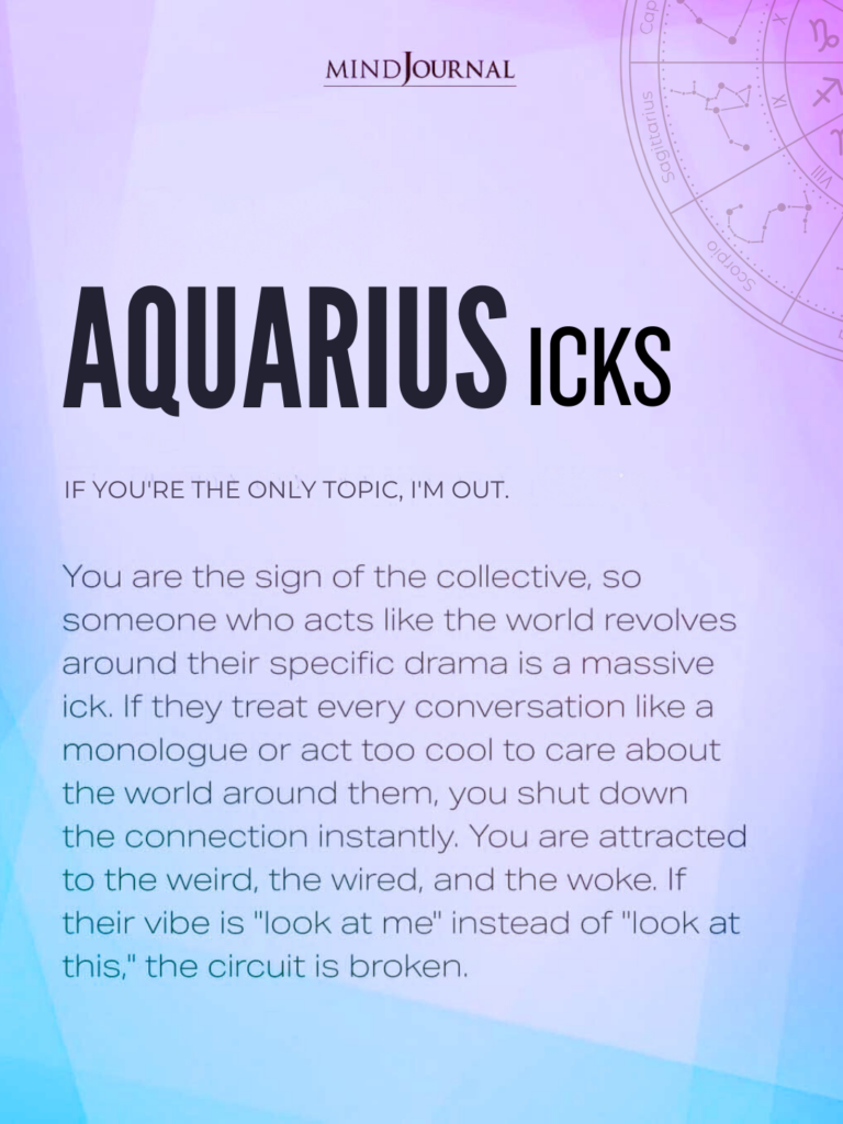 zodiac dislikes: What gives a Aquarius ick
