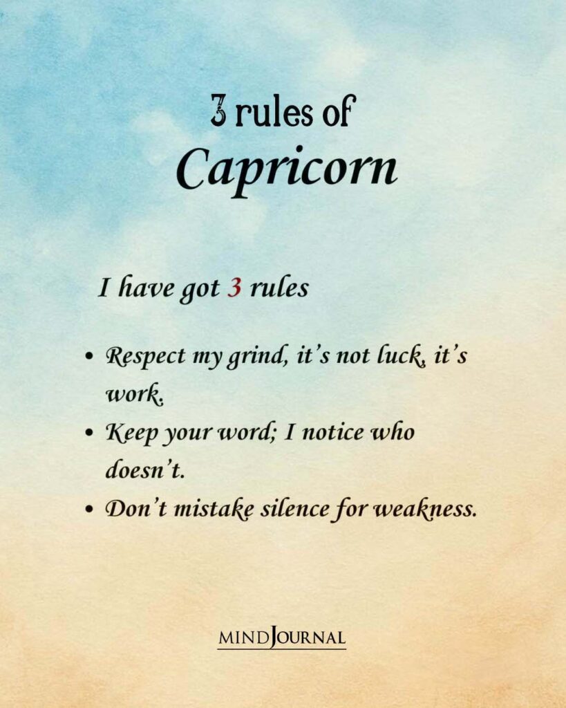 Zodiac Rules: 3 rules of Capricorn
