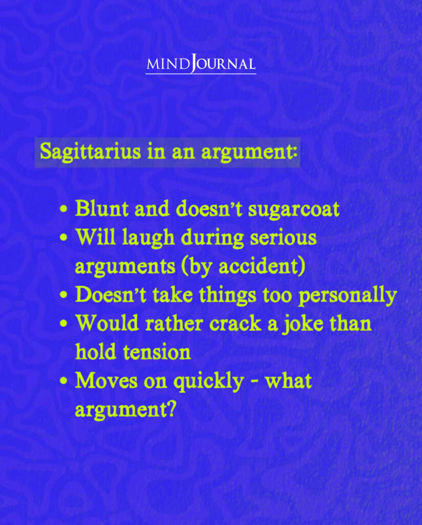 Zodiac Clash Traits: Sagittarius in an argument