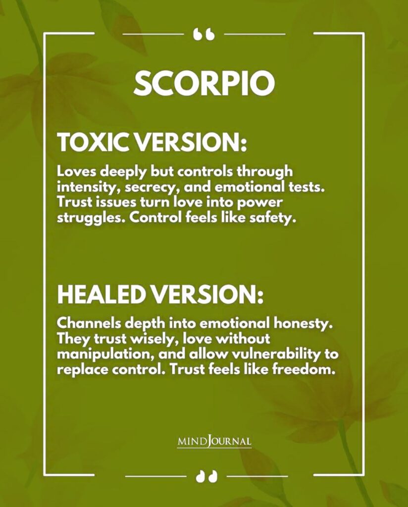Scorpio zodiac sign: Toxic Version Vs Healed Version